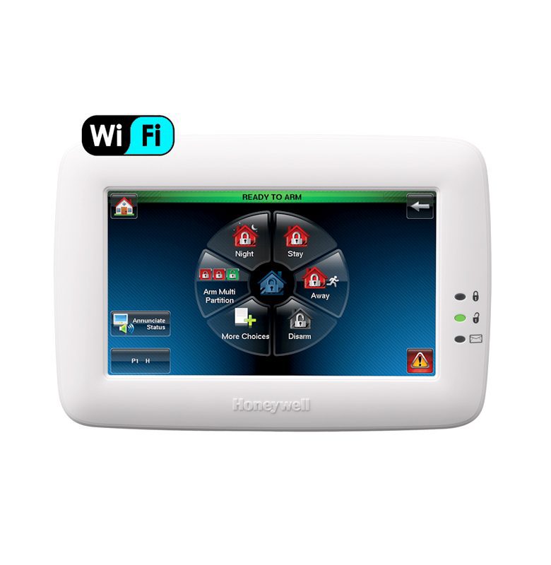 Honeywell Ademco TUXWIFIW Controlador táctil esmoquin con Wi-Fi, pantalla blanca (6280i) de 7"